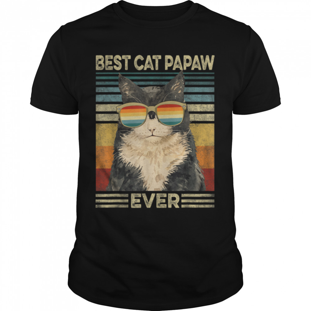 Best Cat Papaw Ever Retro Vintage Cat Dad Father Day T-Shirt B09zl1r51p Best Cat Papaw Ever Retro Vintage Cat Dad Father Day T-Shirt B09zl1r51p