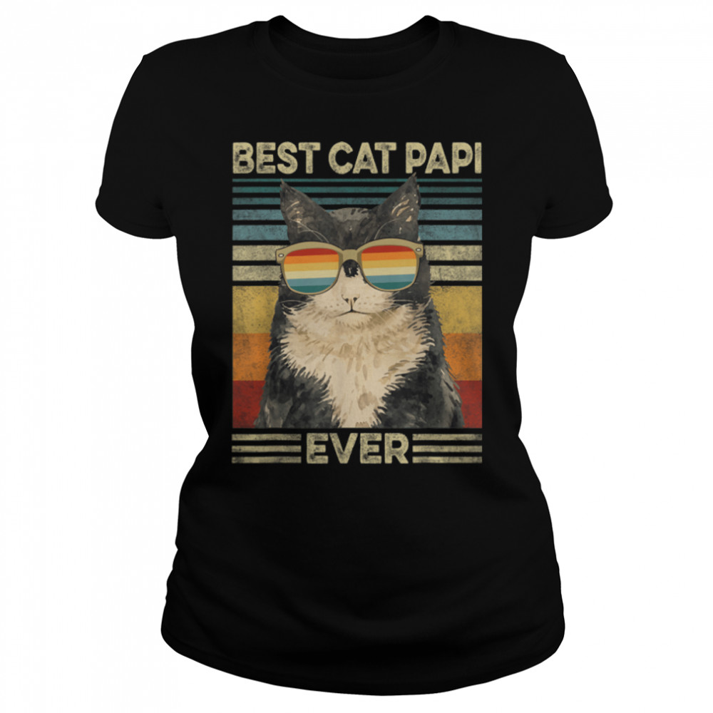 Best Cat Papi Ever Retro Vintage Cat Dad Father Day T-Shirt B09zl15nvv 1 » Cool Gifts for You - Mfamilygift Best Cat Papi Ever Retro Vintage Cat Dad Father Day T-Shirt B09zl15nvv 1