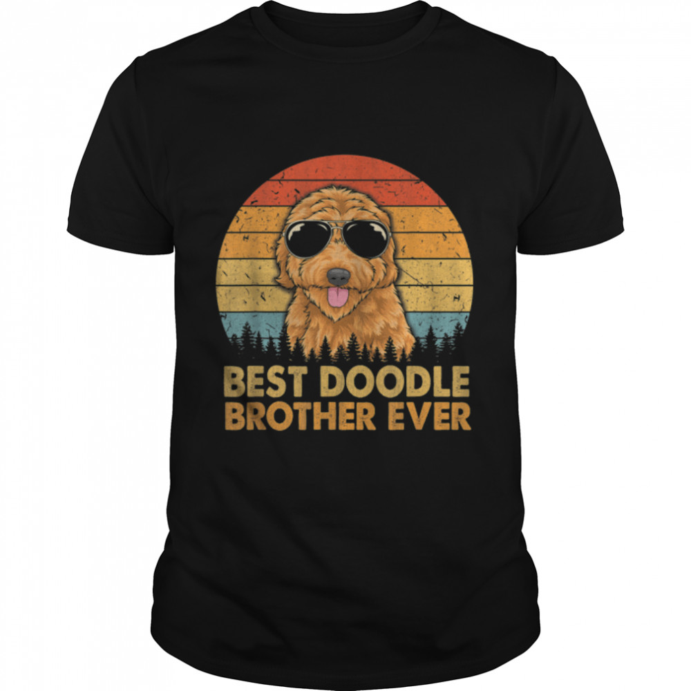 Best Doodle Brother Ever Goldendoodle Dog Lovers Boys Kids T-Shirt B09w8qsmtl