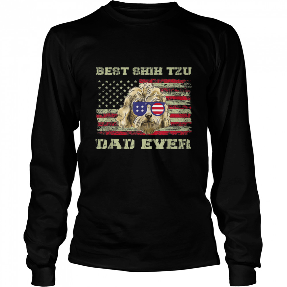 Best Shih Tzu Dad Ever Dog Lover Vintage American Flag Funny T-Shirt B09w5qqf5q 2 » Cool Gifts for You - Mfamilygift Best Shih Tzu Dad Ever Dog Lover Vintage American Flag Funny T-Shirt B09w5qqf5q 2
