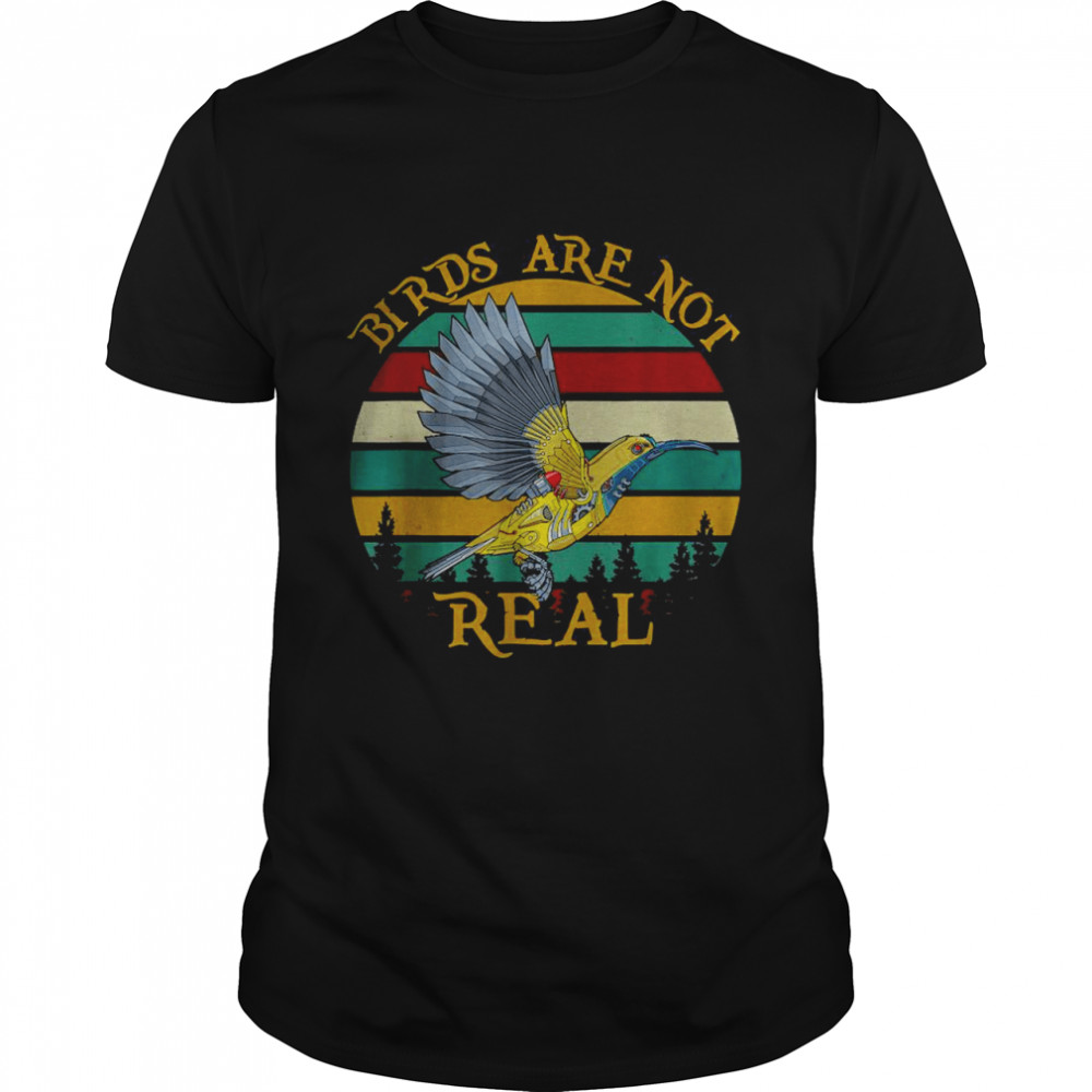 Bird Aren’T Real Tee Birds Spies Retro We Aren’T Real T-Shirt