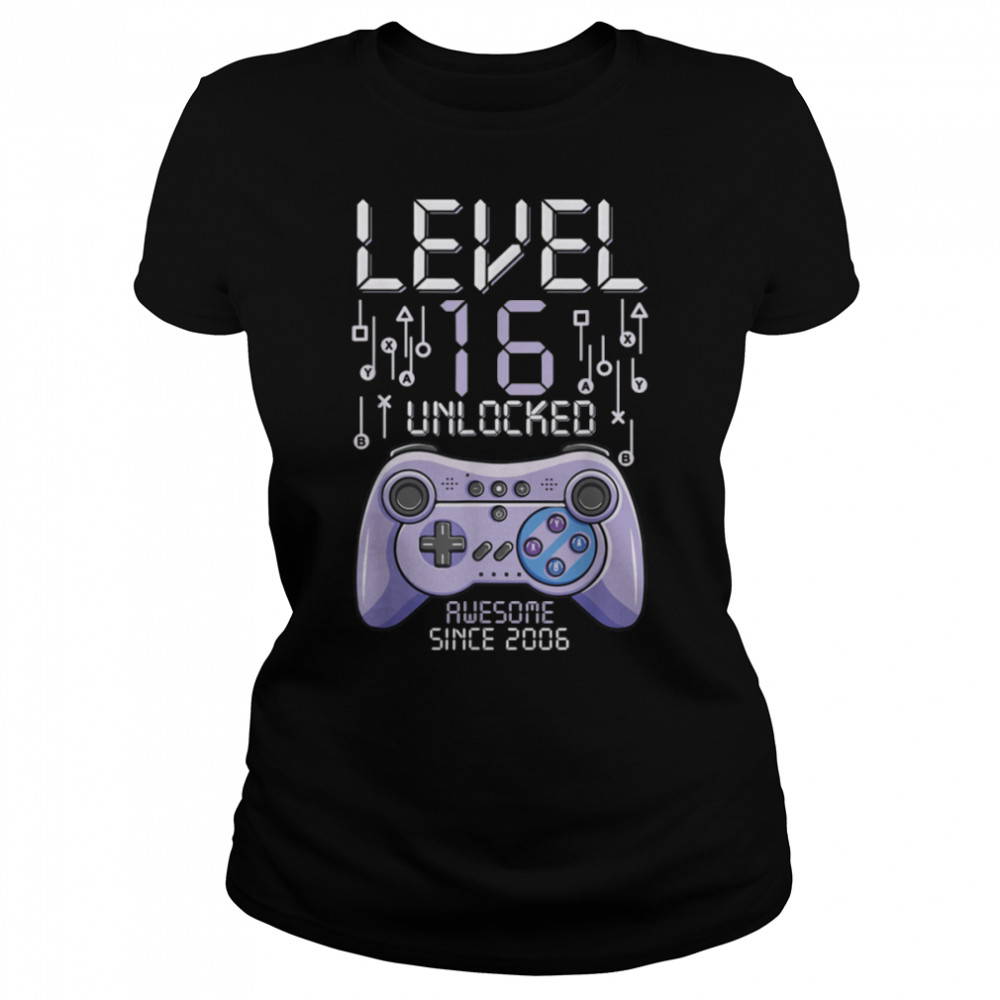 Birthday Gamer Level 16 Years Unlocked Awesome Since 2006 T-Shirt B09vyx88wl 1 » Cool Gifts for You - Mfamilygift Birthday Gamer Level 16 Years Unlocked Awesome Since 2006 T-Shirt B09vyx88wl 1