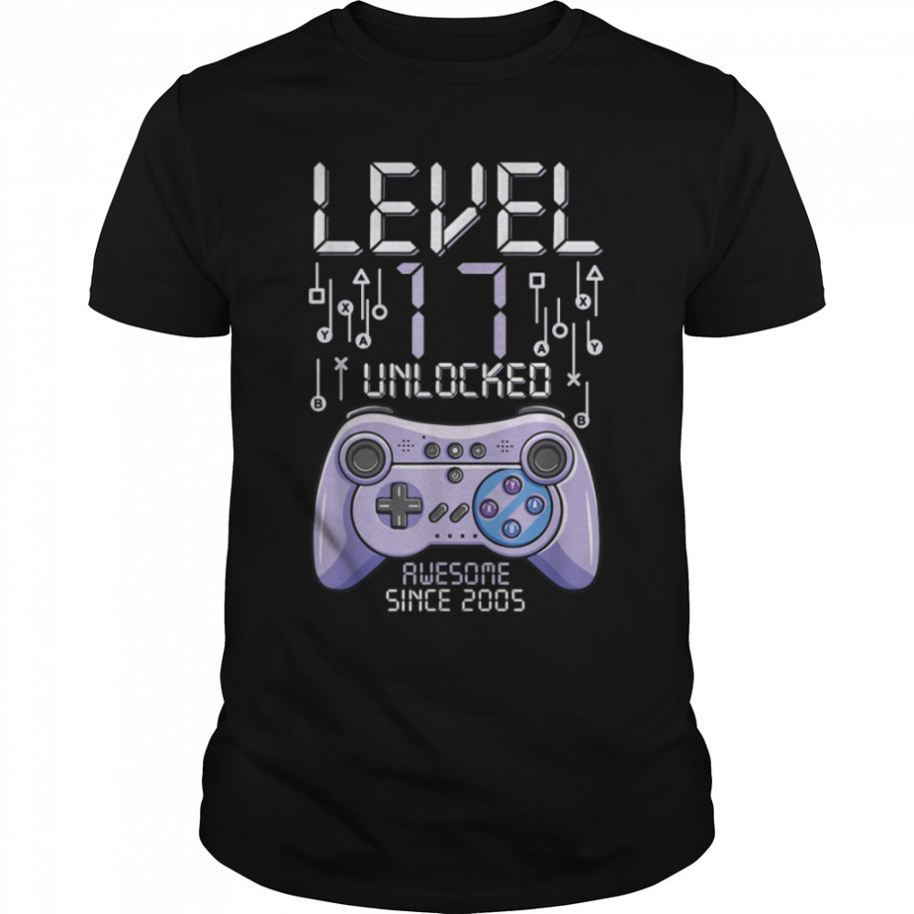 Birthday Gamer Level 17 Years Unlocked Awesome Since 2005 T-Shirt B09vyvzkrm Birthday Gamer Level 17 Years Unlocked Awesome Since 2005 T-Shirt B09vyvzkrm