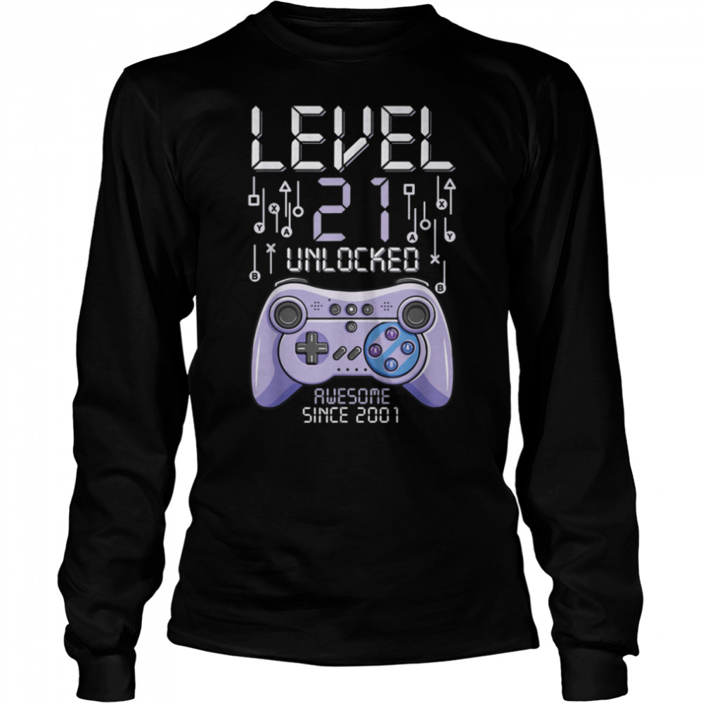 Birthday Gamer Level 21 Years Unlocked Awesome Since 2001 T-Shirt B09vywfg8f 2 » Cool Gifts for You - Mfamilygift Birthday Gamer Level 21 Years Unlocked Awesome Since 2001 T-Shirt B09vywfg8f 2