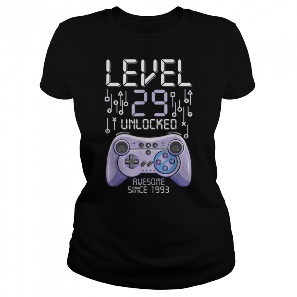 Birthday Gamer Level 29 Years Unlocked Awesome Since 1993 T-Shirt B09vyx6rrs 1 » Cool Gifts for You - Mfamilygift Birthday Gamer Level 29 Years Unlocked Awesome Since 1993 T-Shirt B09vyx6rrs 1
