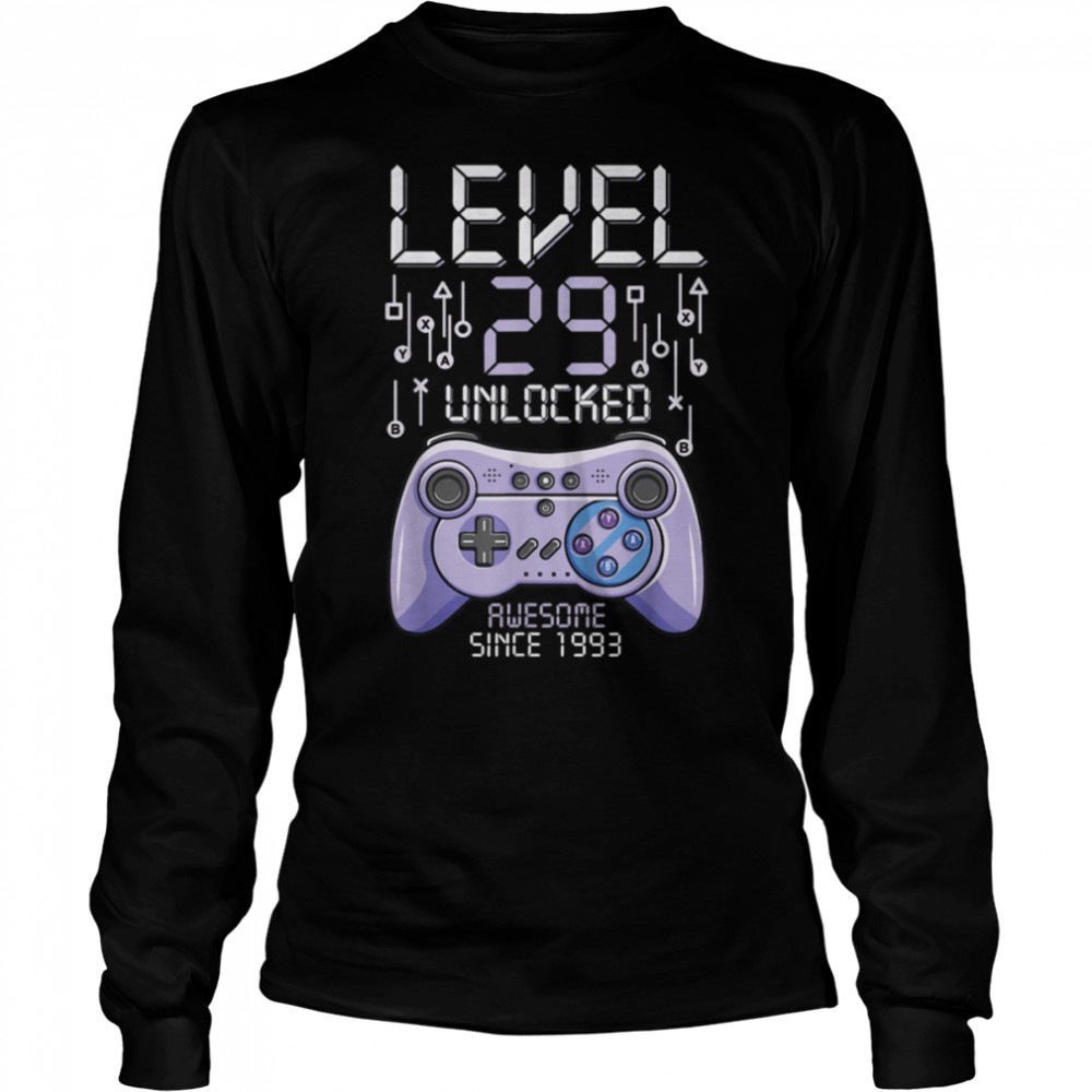 Birthday Gamer Level 29 Years Unlocked Awesome Since 1993 T-Shirt B09vyx6rrs 2 » Cool Gifts for You - Mfamilygift Birthday Gamer Level 29 Years Unlocked Awesome Since 1993 T-Shirt B09vyx6rrs 2