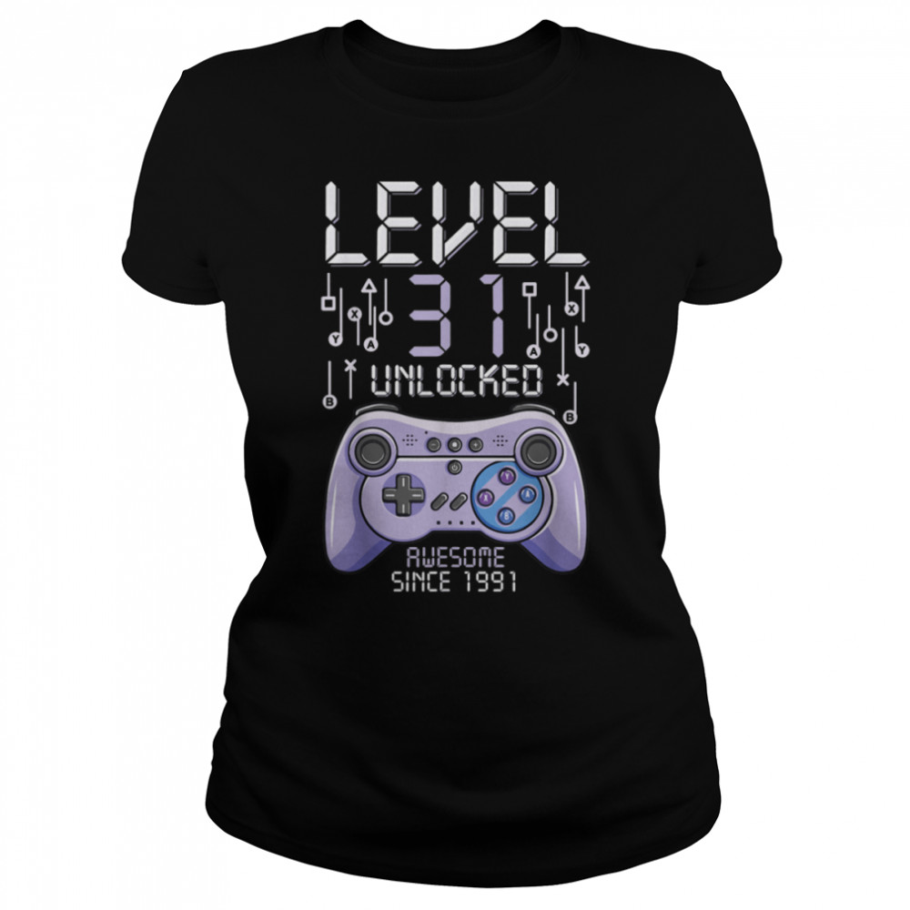 Birthday Gamer Level 31 Years Unlocked Awesome Since 1991 T-Shirt B09vywfjns 1 » Cool Gifts for You - Mfamilygift Birthday Gamer Level 31 Years Unlocked Awesome Since 1991 T-Shirt B09vywfjns 1