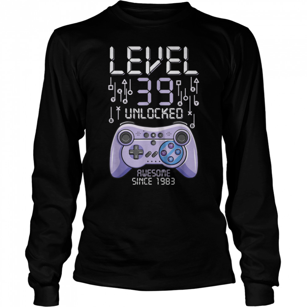 Birthday Gamer Level 39 Years Unlocked Awesome Since 1983 T-Shirt B09vywsy4z 2 » Cool Gifts for You - Mfamilygift Birthday Gamer Level 39 Years Unlocked Awesome Since 1983 T-Shirt B09vywsy4z 2