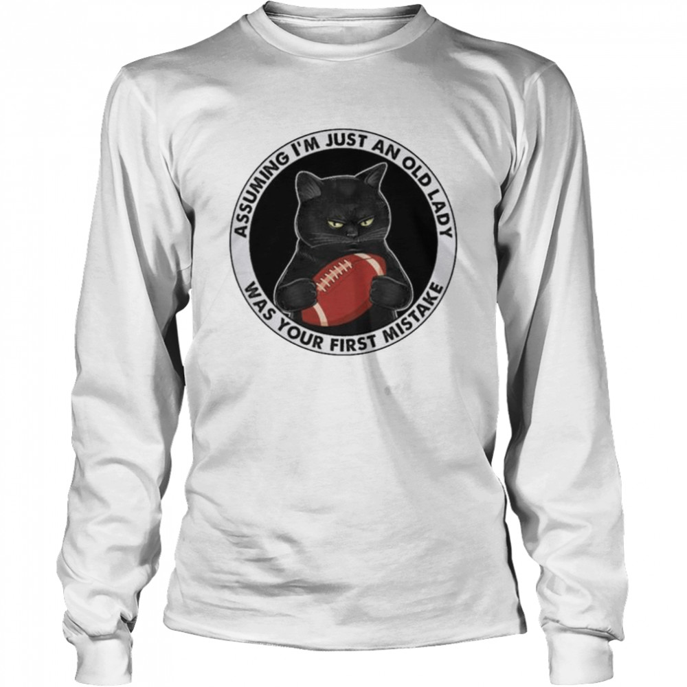 Black Cat Rugby Assuming I’M Just Old Lady Was Your First Mistake Shirt 2 » Cool Gifts for You - Mfamilygift Black Cat Rugby Assuming I’M Just Old Lady Was Your First Mistake Shirt 2