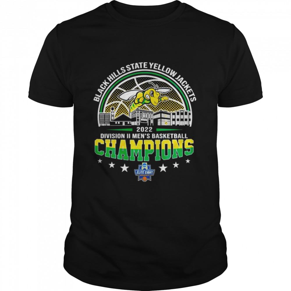 Black Hills State Yellow Jackets 2022 Ncaa 2022 Division Ii Men’S Basketball Champions Shirt