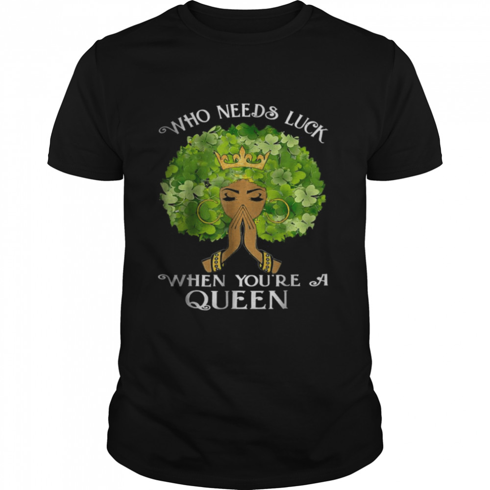 Black History Month Melanin Girl St Patrick’S Day Shamrock Shirt