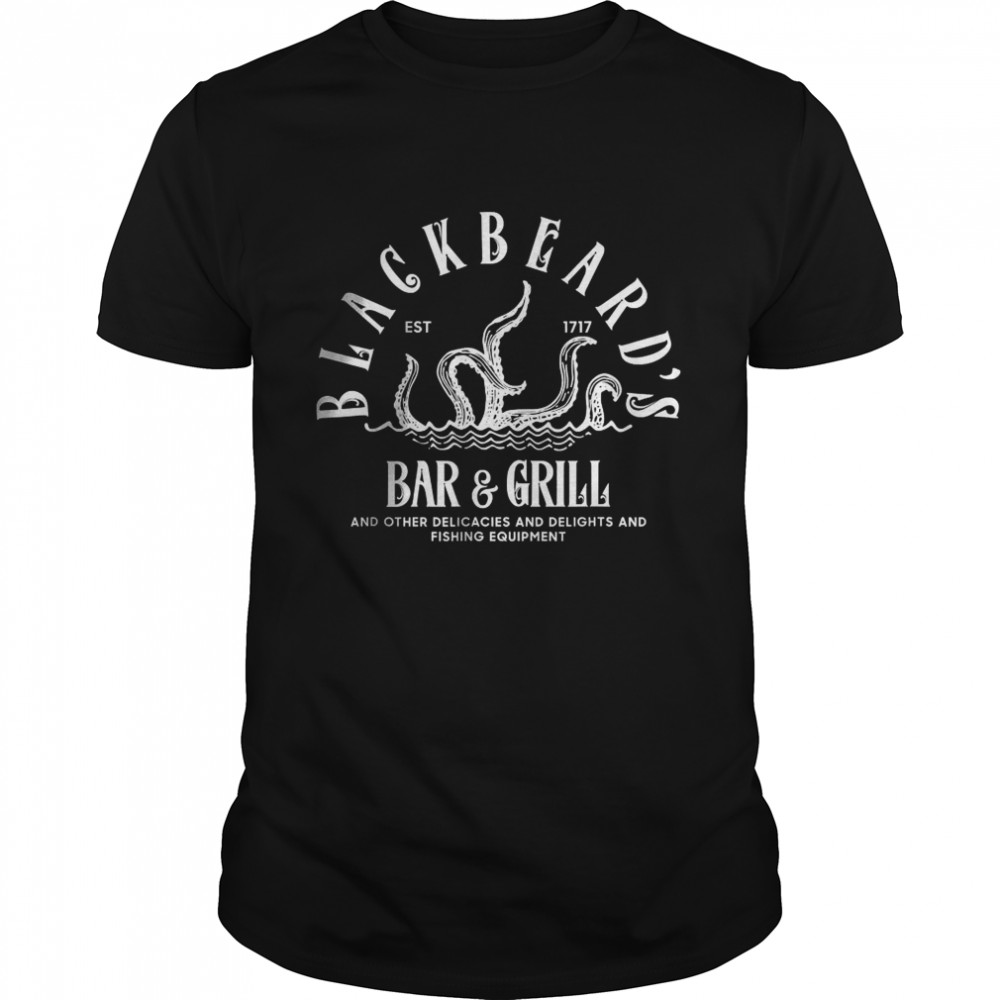 Blackbeard’S Bar And Grill Est. 1717 Gentleman Pirate T-Shirt