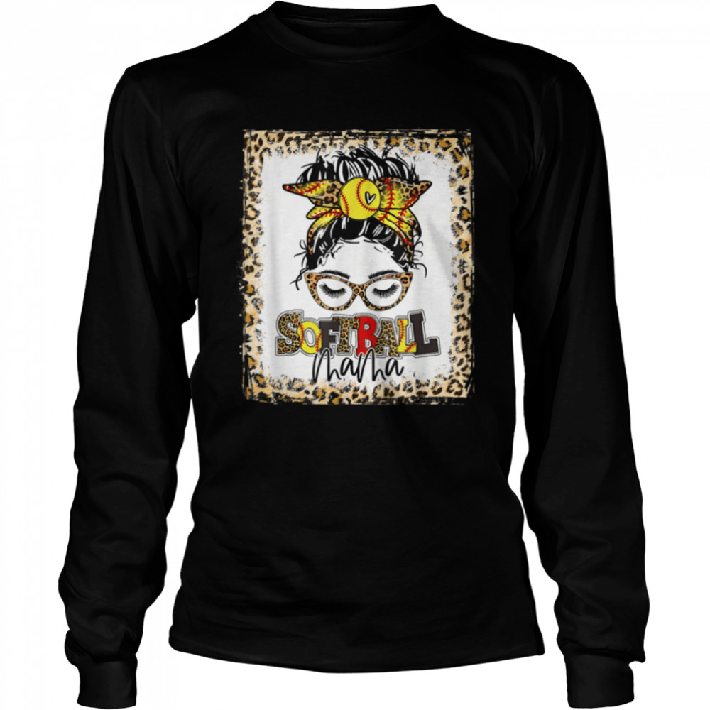Bleached Softball Mama Messy Bun Game Day Mothers Day T-Shirt B09vyv51hf 2 » Cool Gifts for You - Mfamilygift Bleached Softball Mama Messy Bun Game Day Mothers Day T-Shirt B09vyv51hf 2