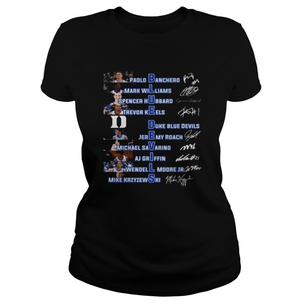 Blue Devils All Team Player Signatures Shirt 1 » Cool Gifts for You - Mfamilygift Blue Devils All Team Player Signatures Shirt 1