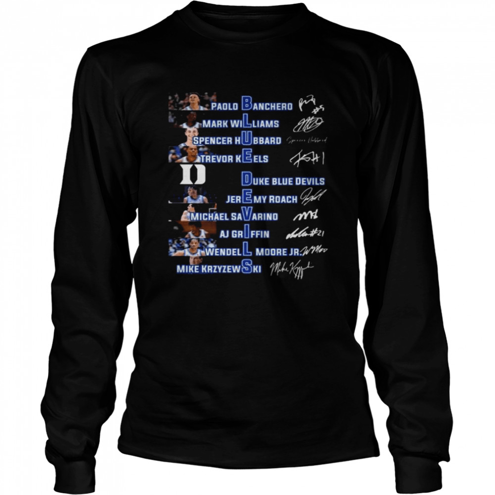 Blue Devils All Team Player Signatures Shirt 2 » Cool Gifts for You - Mfamilygift Blue Devils All Team Player Signatures Shirt 2