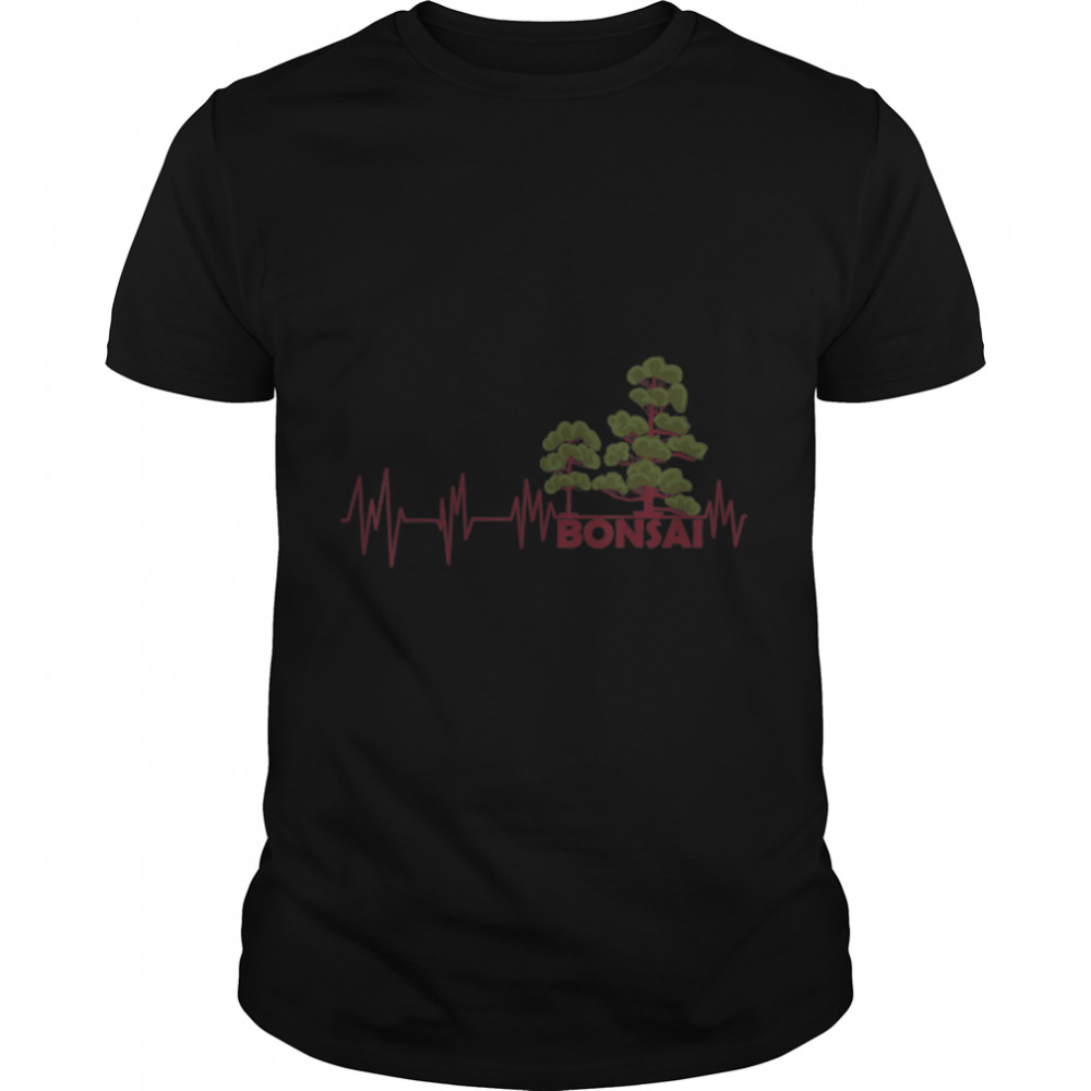 Bonsai Tree Heartbeat Vintage Japanese Zen Bonsai T-Shirt B09vyxl8g2