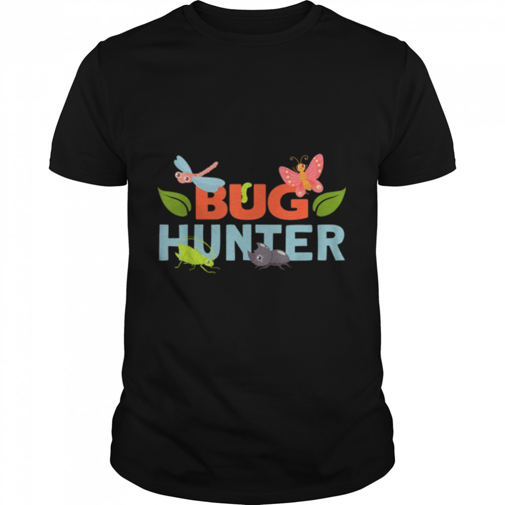 Bug Hunter Butterfly Grasshopper Rhinoceros Stag Beetle T-Shirt B09w5vvhhl