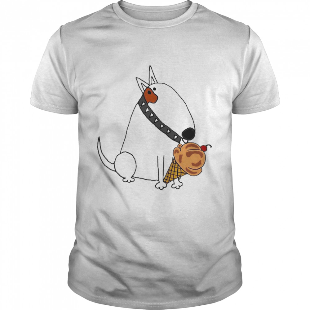 Bull Terrier Dog Eating Ice Cream Shirt Bull Terrier Dog Eating Ice Cream Shirt