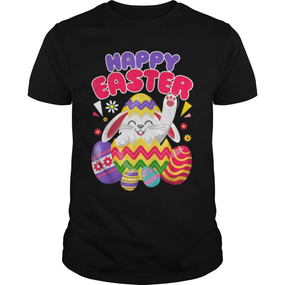 Bunny Hunt Eggs Rabbit Happy Easter Day T-Shirt B09w8fgq3p