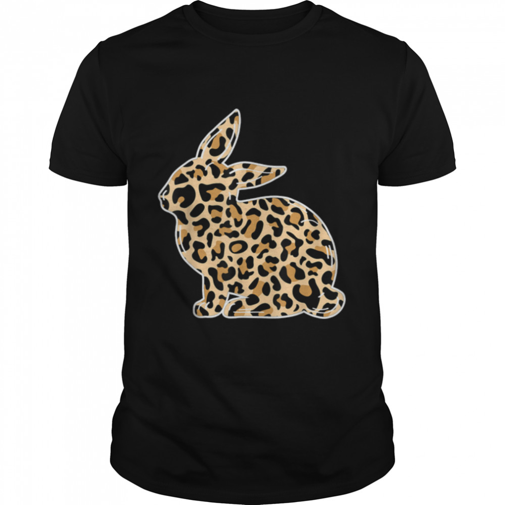Bunny Leopard Print Girls Women Happy Easter Day T-Shirt B09w95gdgp Bunny Leopard Print Girls Women Happy Easter Day T-Shirt B09w95gdgp