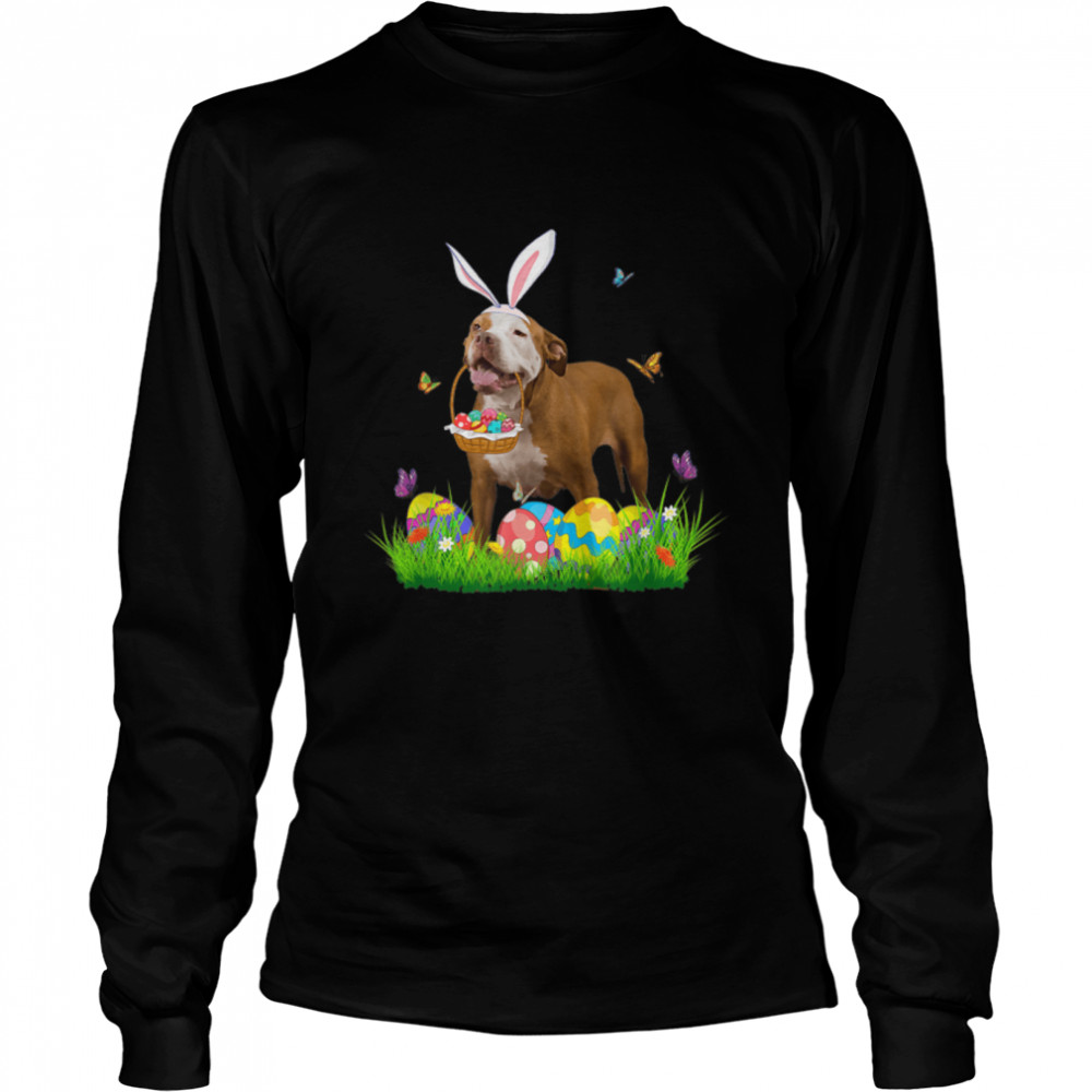 Bunny Pit Bull With Egg Basket Easter Flower Hunting Egg T-Shirt B09vnwrwjf 2 » Cool Gifts for You - Mfamilygift Bunny Pit Bull With Egg Basket Easter Flower Hunting Egg T-Shirt B09vnwrwjf 2