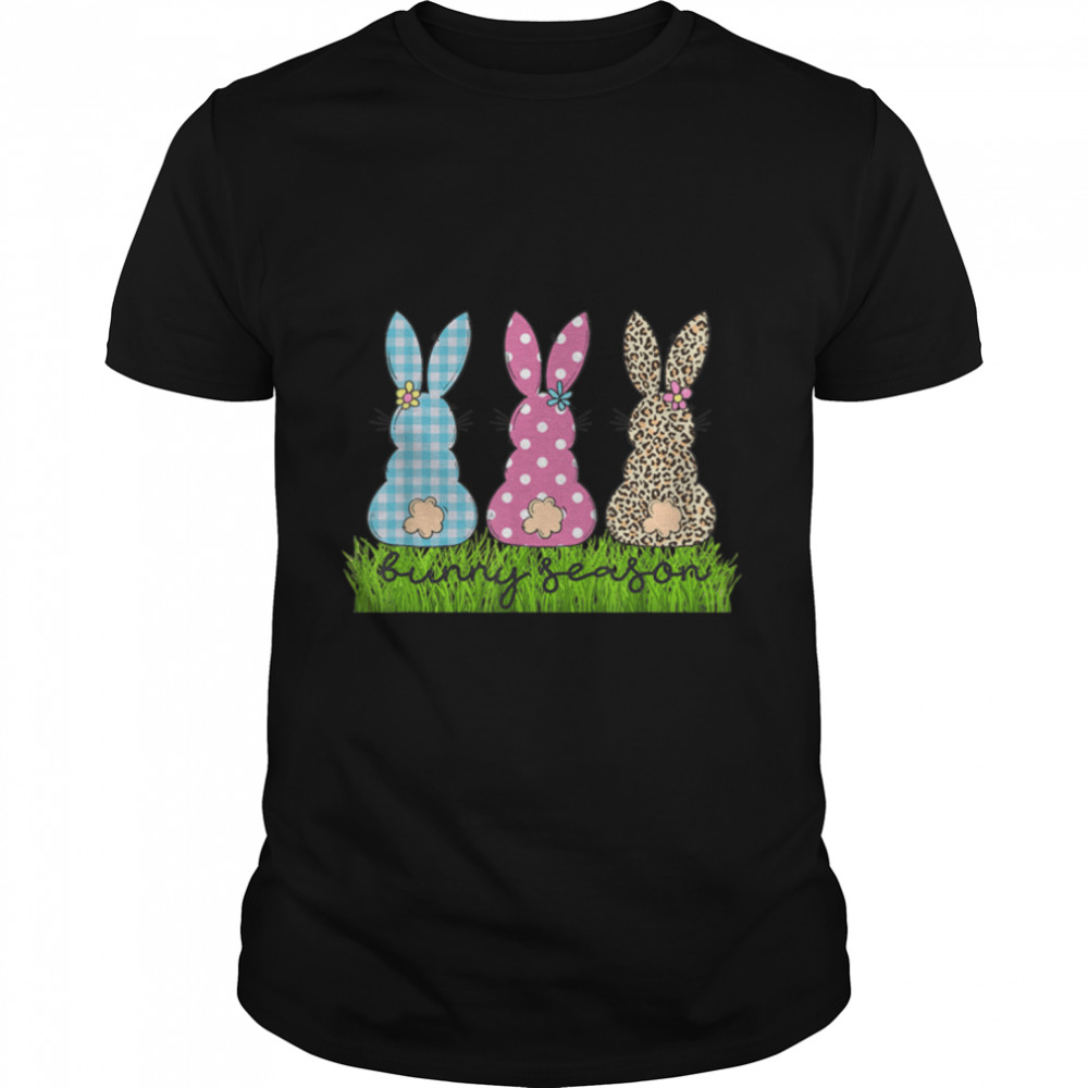 Bunny Season With Leopard Printed Easter Day T-Shirt B09w5qtkyz Bunny Season With Leopard Printed Easter Day T-Shirt B09w5qtkyz
