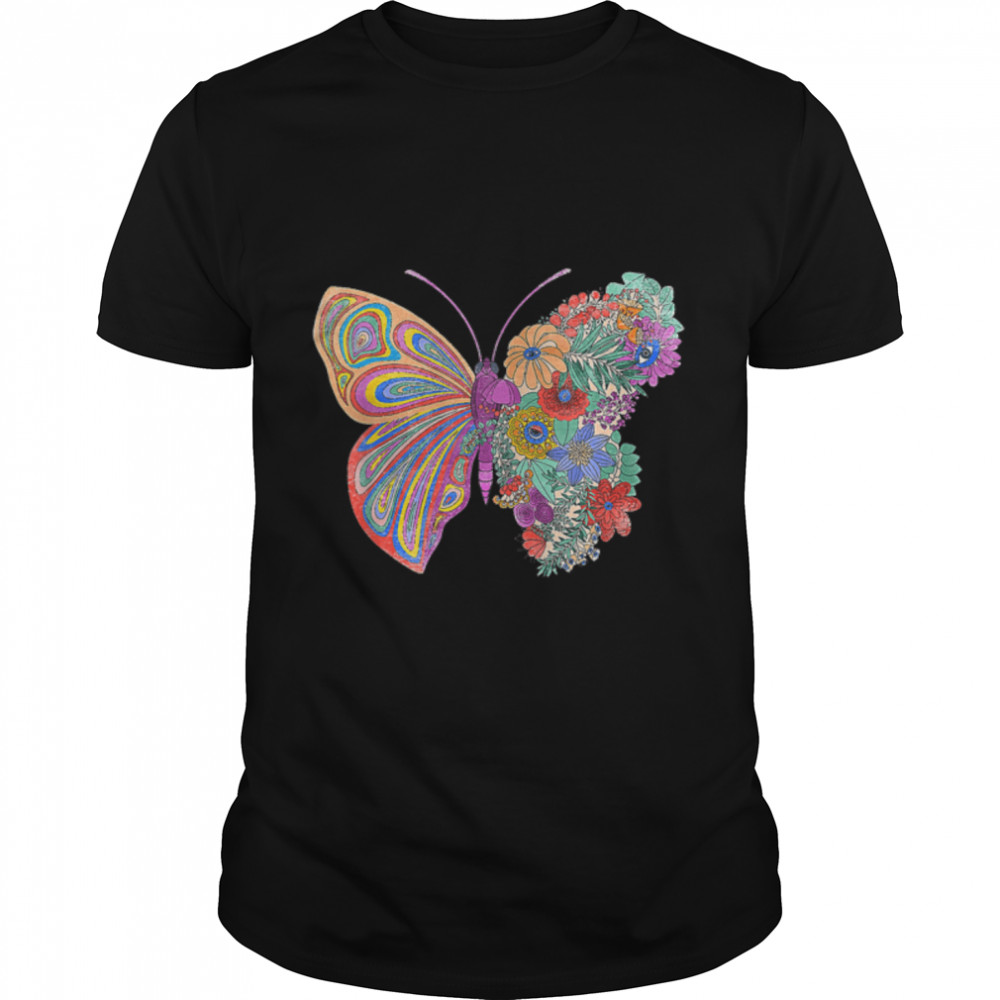 Butterfly Hippie Flower Preppy Womens Retro Mom Mothers Day T-Shirt B09w5lj2y4 Butterfly Hippie Flower Preppy Womens Retro Mom Mothers Day T-Shirt B09w5lj2y4
