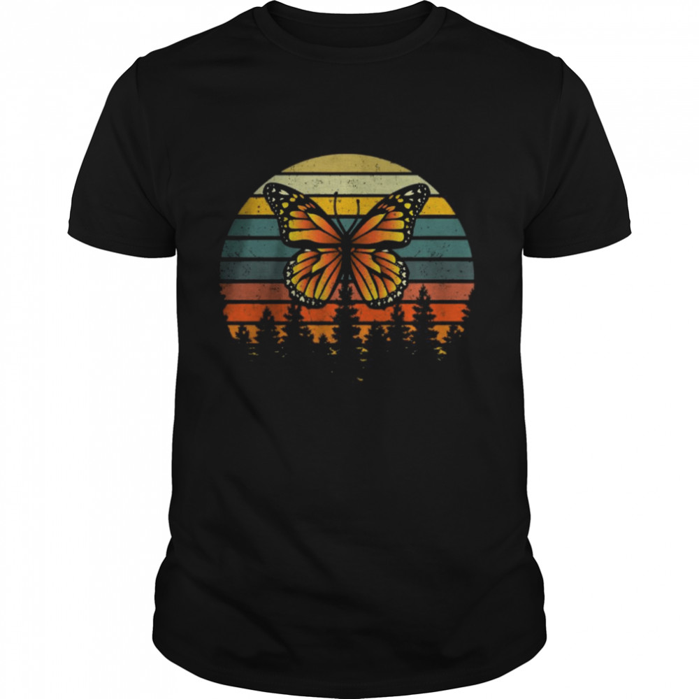 Butterfly Lover Gifts Retro Sunset Insect Monarch Entomology T-Shirt Butterfly Lover Gifts Retro Sunset Insect Monarch Entomology T-Shirt