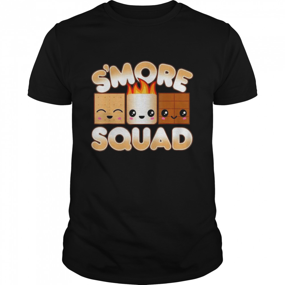 Campfire Fire Pit Friends Cute Kawaii Smore Squad Shirt