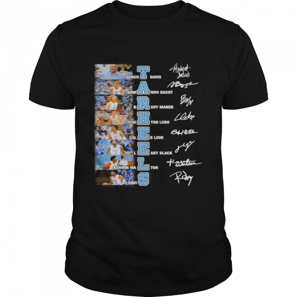 Carolina Tar Heels Hubert Davis Armando Bacot Signatures Shirt