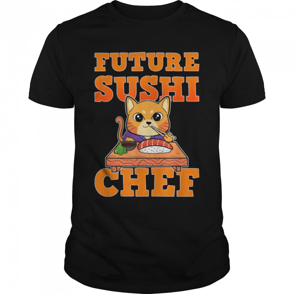 Cat Anime Sushi Chef T-Shirt B09w65wj9q