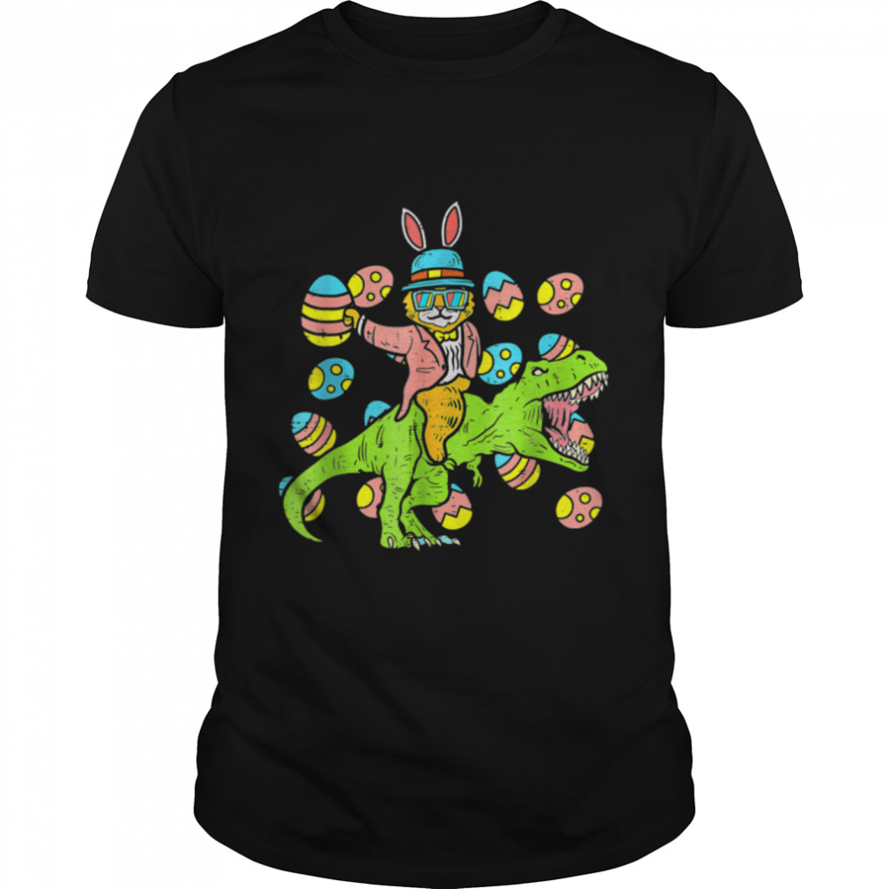Cat Easter Bunny Riding Dino Trex Egg Hunt Dinosaur Boys Kid T-Shirt B09w8r14bk Cat Easter Bunny Riding Dino Trex Egg Hunt Dinosaur Boys Kid T-Shirt B09w8r14bk
