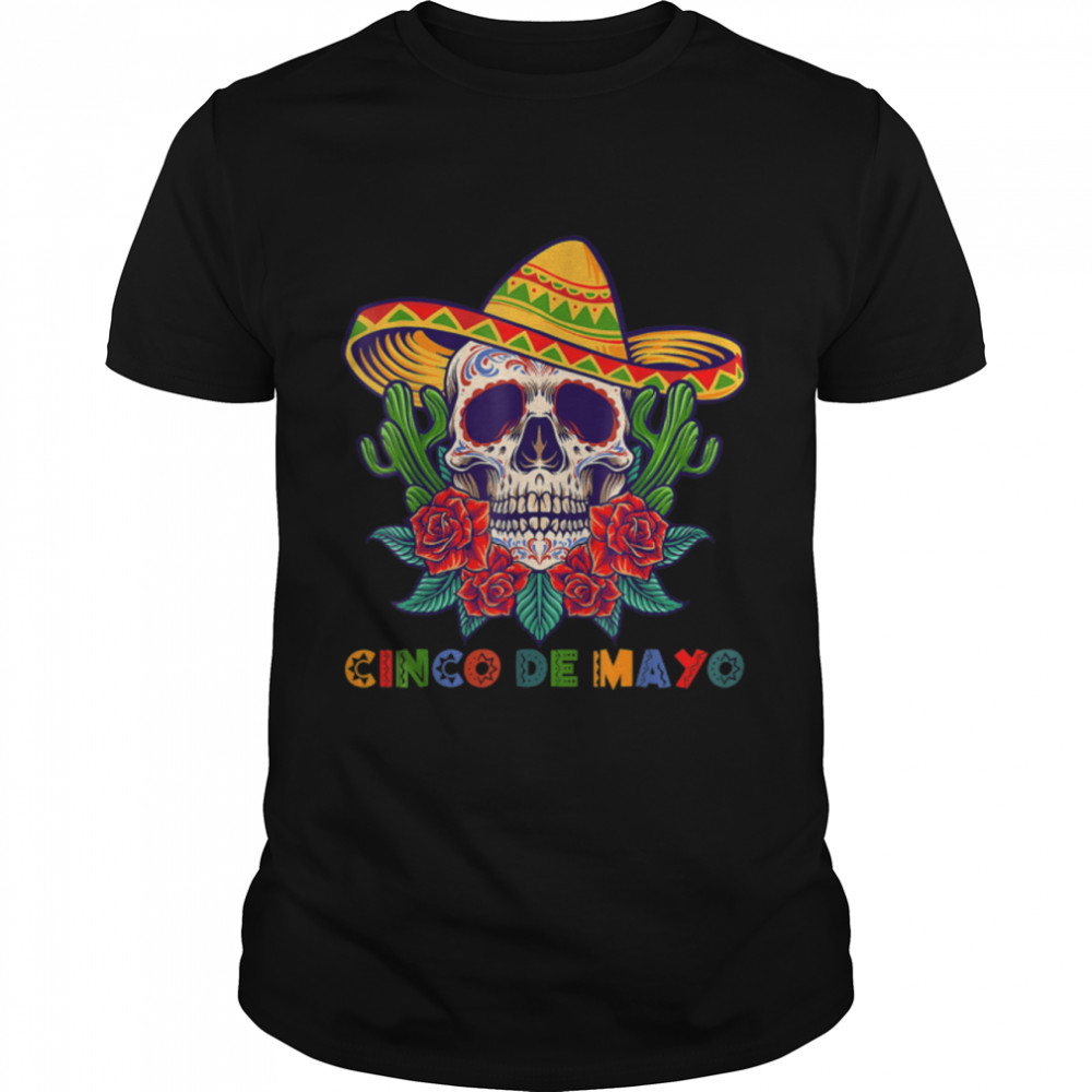 Cinco De Mayo Mexican Skull Mustache Flower T-Shirt B09w5mf38h Cinco De Mayo Mexican Skull Mustache Flower T-Shirt B09w5mf38h