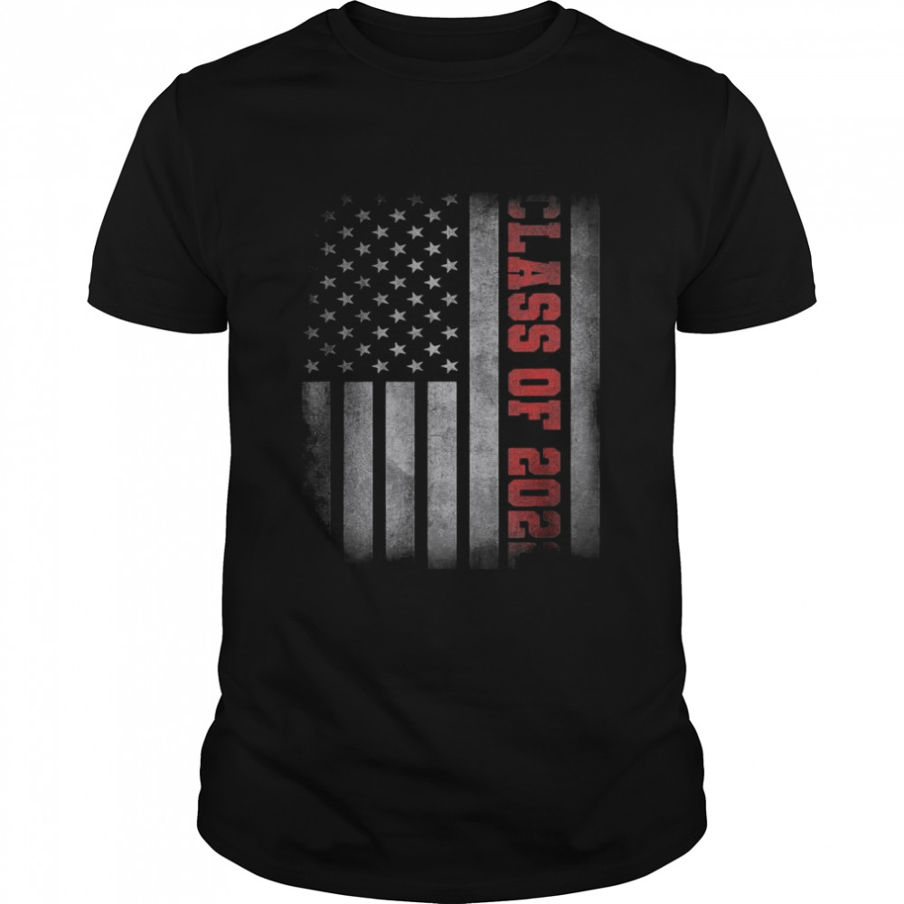 Class Of 2022 Patriotic Distressed American Flag Graduation T-Shirt