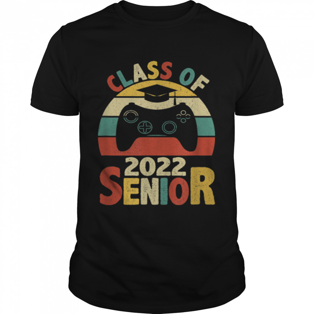 Class Of 2022 Senior Video Games College School Graduation T-Shirt B09vywmpbz