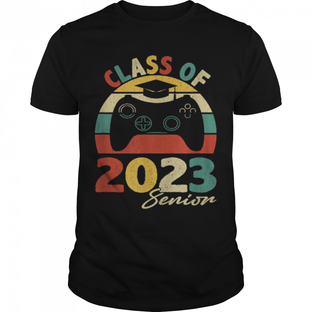 Class Of 2023 23 Senior Shirt Video Games Graduation Gamer T-Shirt B09vywqtff