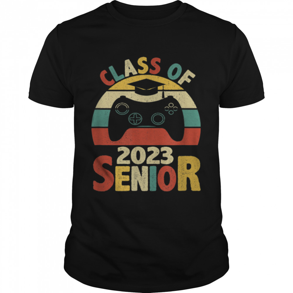 Class Of 2023 Senior Video Games College School Graduation T-Shirt B09vyw8fyx
