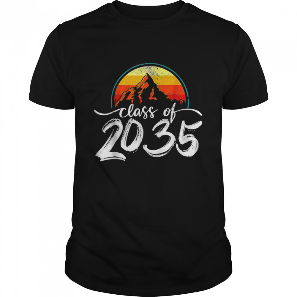 Class Of 2035 Kindergarten Pre K Grow With Me Graduation Shirt