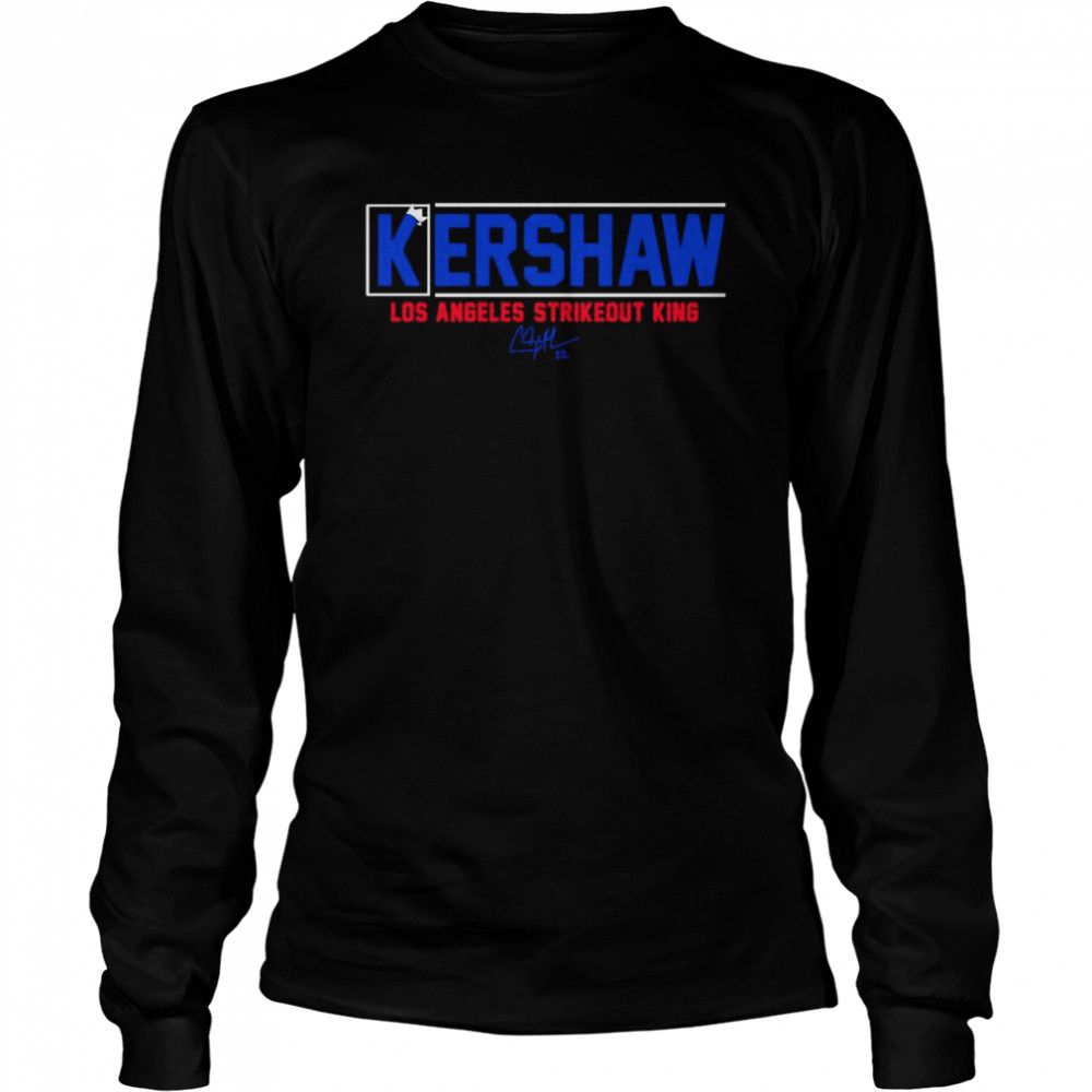 Clayton Kershaw La Strikeout King Los Angeles Dodgers Signature Shirt 2 » Cool Gifts for You - Mfamilygift Clayton Kershaw La Strikeout King Los Angeles Dodgers Signature Shirt 2