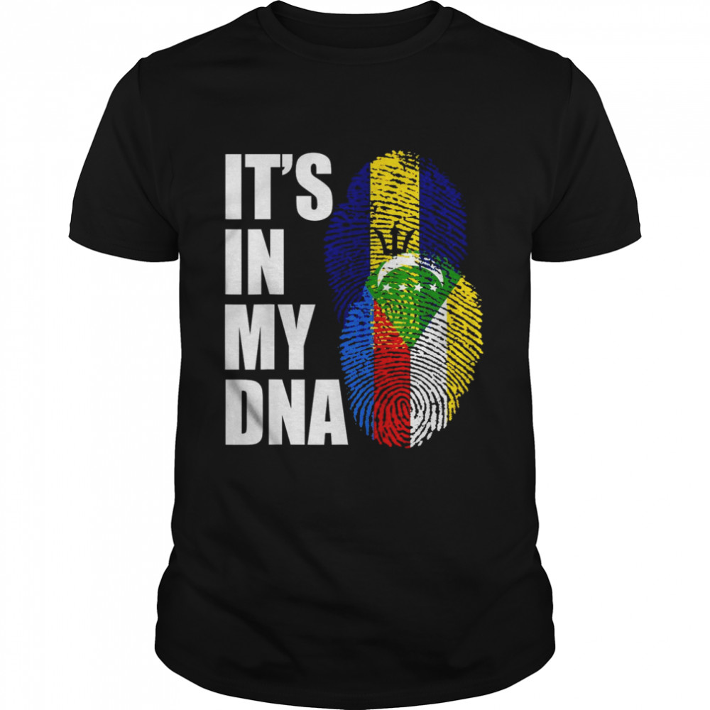 Comorian And Barbadian Mix Dna Flag Heritage Shirt Comorian And Barbadian Mix Dna Flag Heritage Shirt