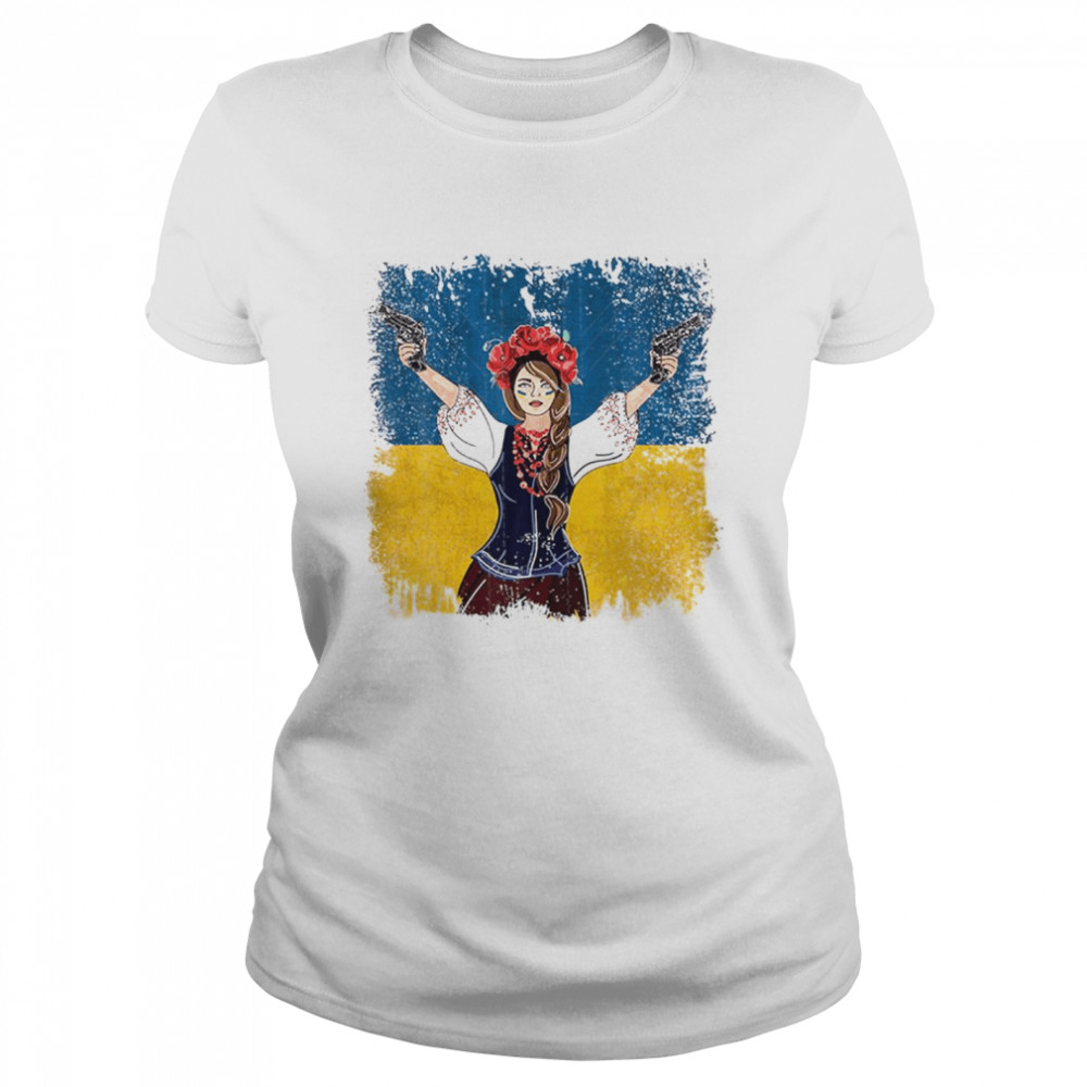 Cool Awesome Ukrainian Girl Art Unbreakable Ukrain T-Shirt 1 » Cool Gifts for You - Mfamilygift Cool Awesome Ukrainian Girl Art Unbreakable Ukrain T-Shirt 1