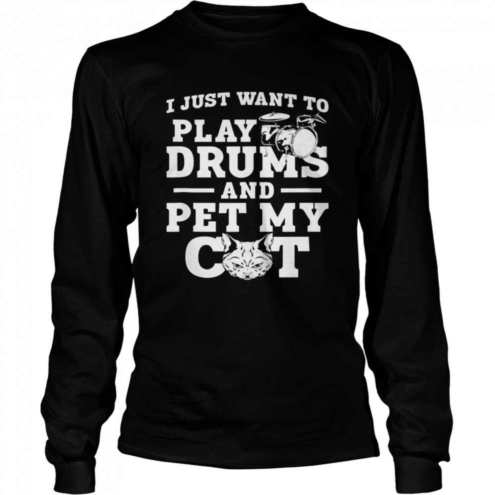 Drummer Drum Set Cat Vintage I Just Want To Play Drums And Shirt 2 » Cool Gifts for You - Mfamilygift Drummer Drum Set Cat Vintage I Just Want To Play Drums And Shirt 2