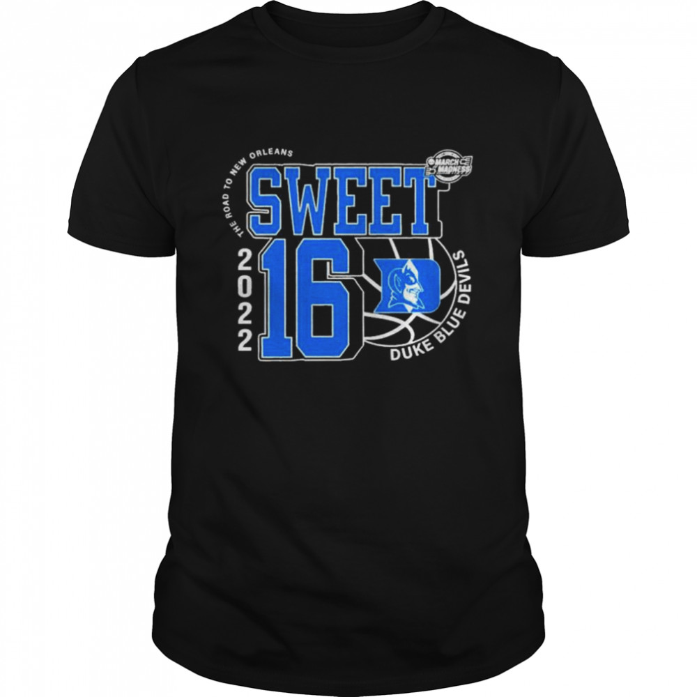Duke Blue Devils March Madness 2022 Ncaa Men’S Basketball Sweet 16 The Road To Orleans T-Shirt Duke Blue Devils March Madness 2022 Ncaa Men’S Basketball Sweet 16 The Road To Orleans T-Shirt