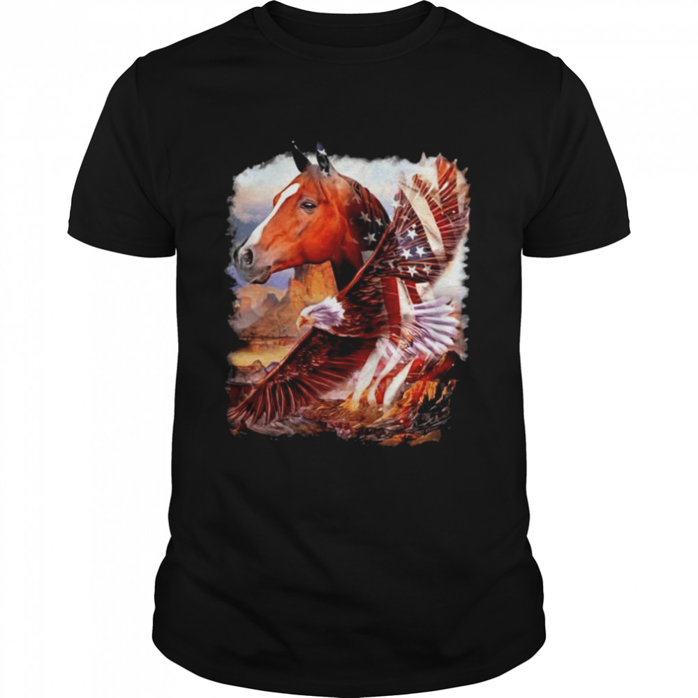 Eagle And Horse American Flag Shirt Eagle And Horse American Flag Shirt