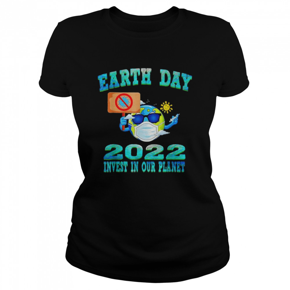 Earth Wearing Mask Earth Day 2022 Invest In Our Planet Shirt 1 » Cool Gifts for You - Mfamilygift Earth Wearing Mask Earth Day 2022 Invest In Our Planet Shirt 1