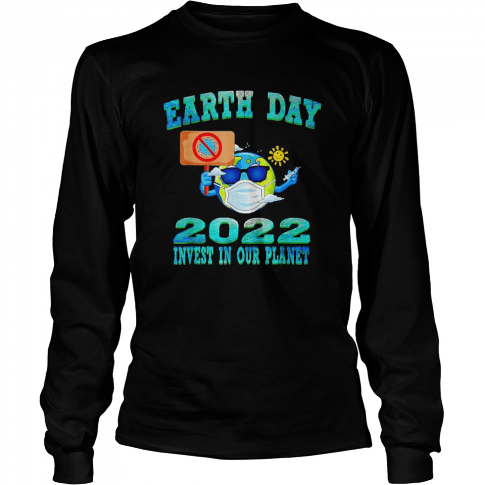 Earth Wearing Mask Earth Day 2022 Invest In Our Planet Shirt 2 » Cool Gifts for You - Mfamilygift Earth Wearing Mask Earth Day 2022 Invest In Our Planet Shirt 2