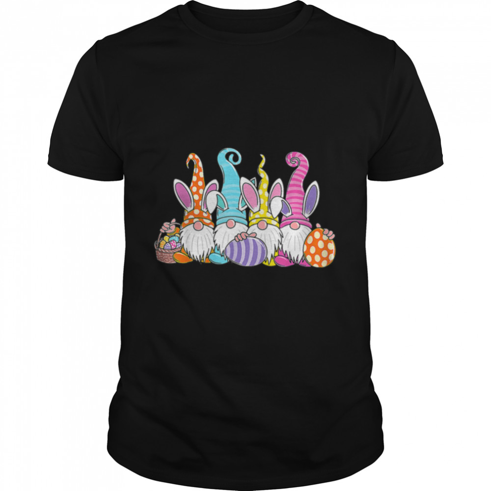 Easter Bunny Spring Gnome Easter Egg Hunting And Basket Gift T-Shirt B09w5xfj62