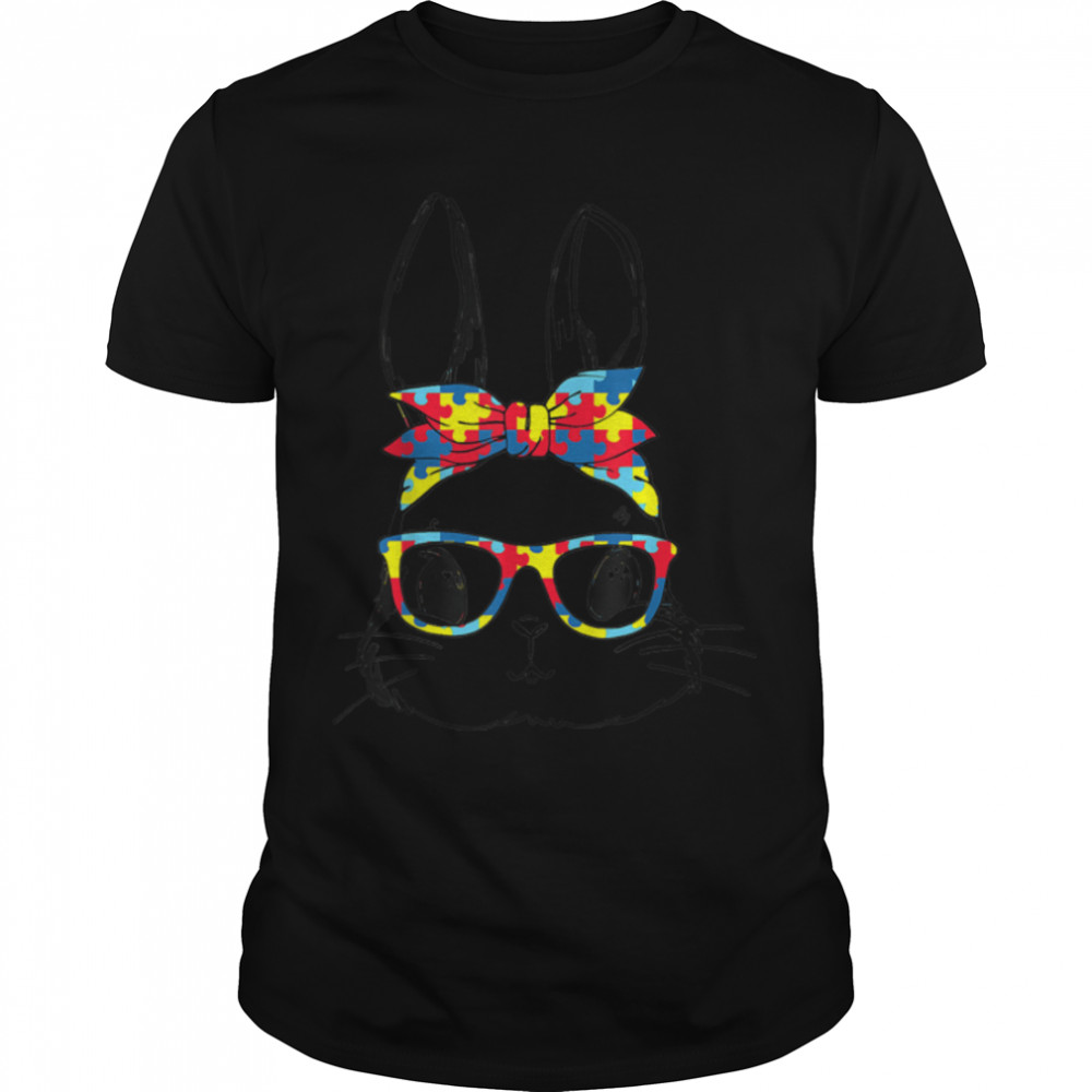 Easter Day Cute Bunny Face Autism Glasses Headband Happy T-Shirt B09vp7nl8j Easter Day Cute Bunny Face Autism Glasses Headband Happy T-Shirt B09vp7nl8j