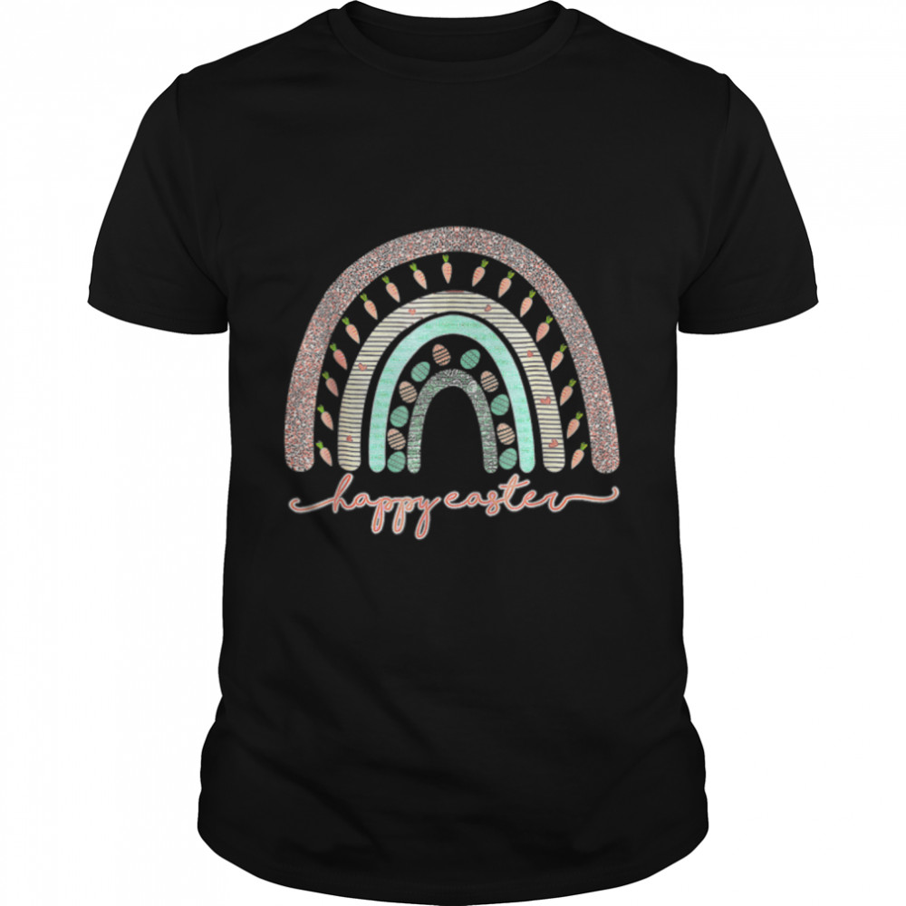Easter Day Rainbow With Eggs And Easter Bunny Happy Easter T-Shirt B09w8g9sbb