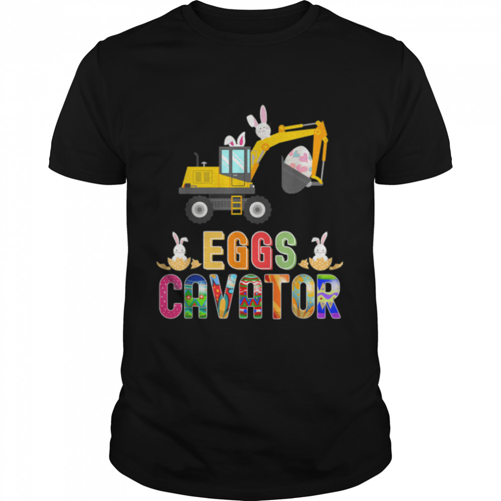 Easter Egg Hunt Toddlers Constructions Trucks Boys Children T-Shirt B09w8zxc4m